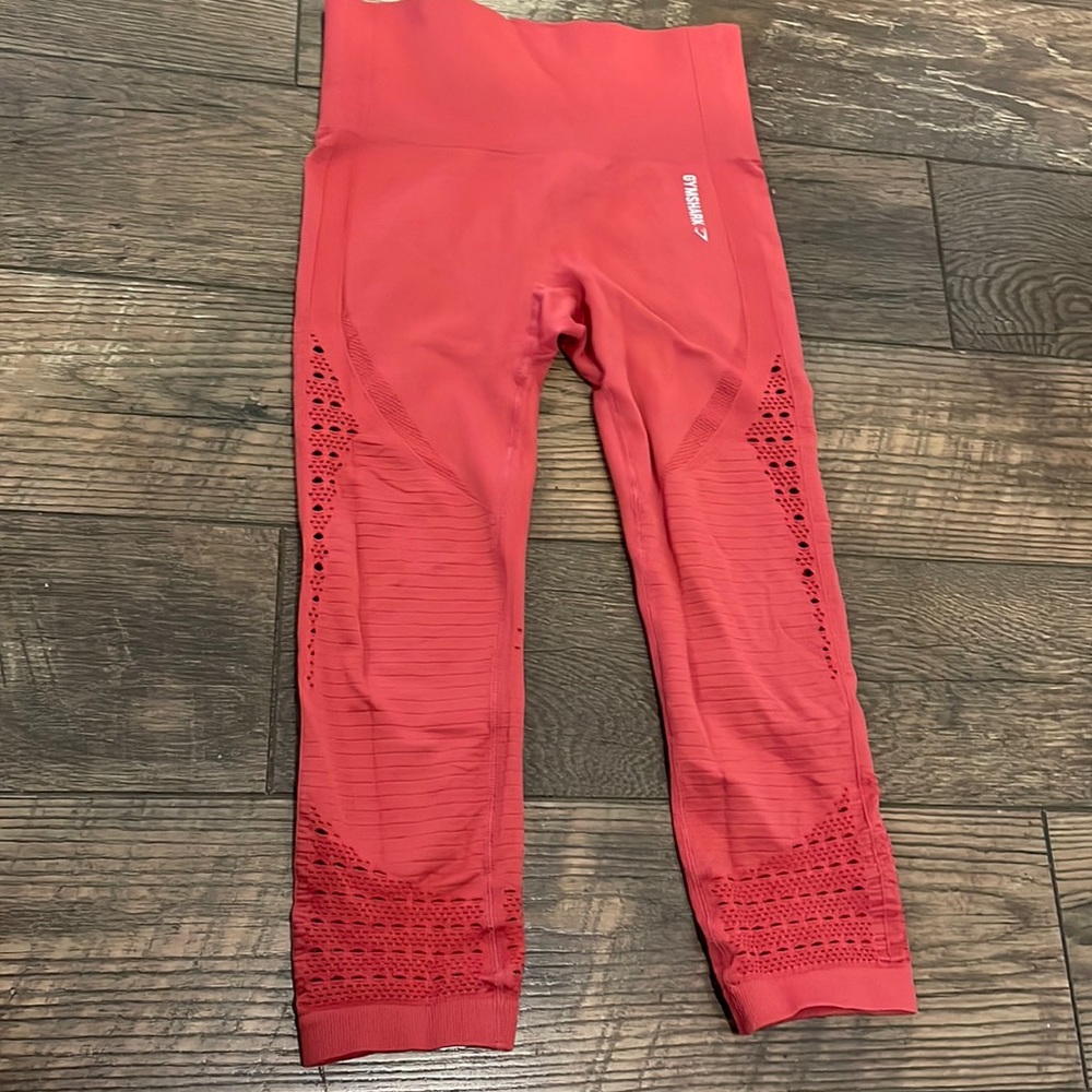 Gymshark Energy+Seamless High Waisted Coral Pink Leggings Sz Small‎